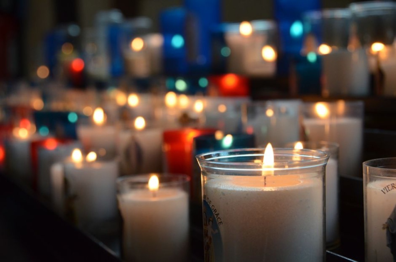 Candles glowing warm