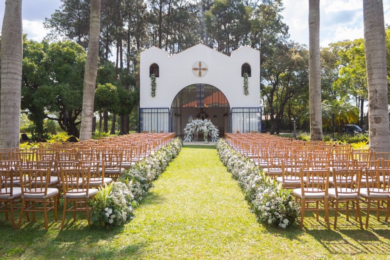White flowers church
