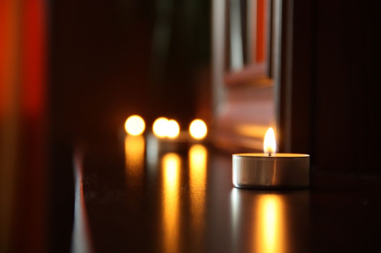 Candle light peaceful