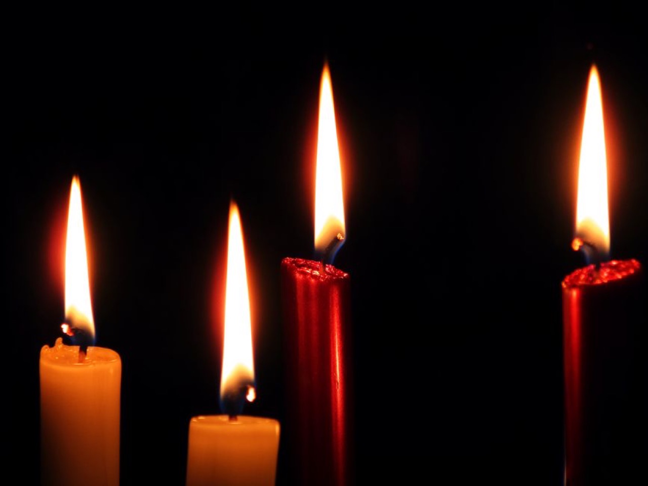 Candles glowing warm