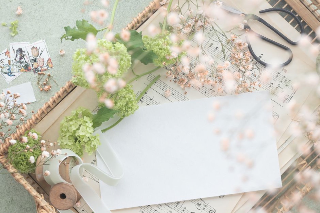 Condolence and sympathy messages Stationery paper flowers